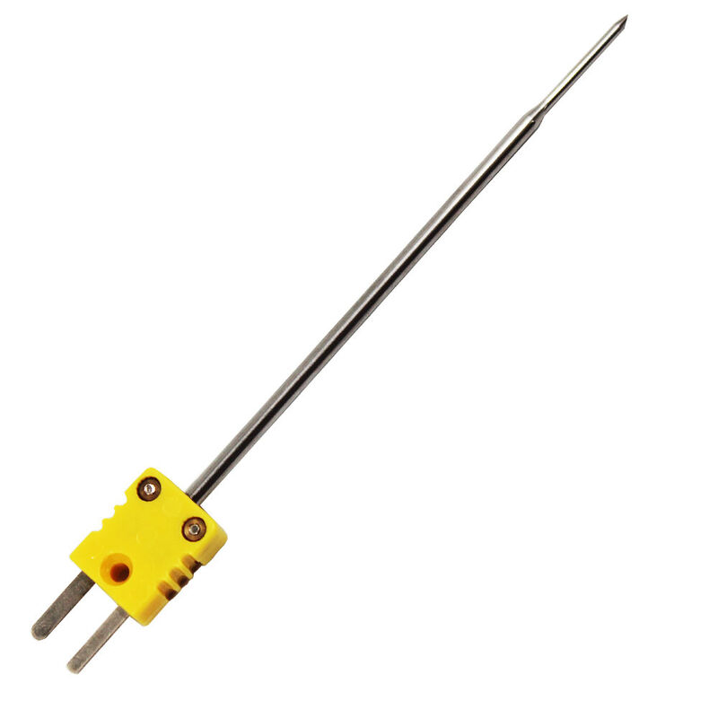 SS304 K Needle Type Probe Food Grade Thermocouple with Yellow Plug Temperature Sensor
