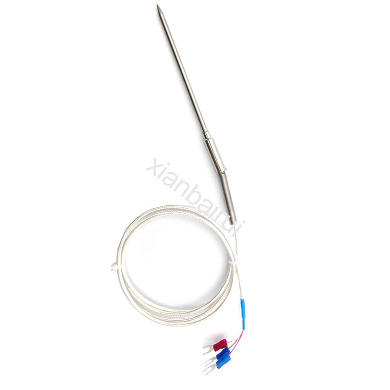3 Wire Industrial Stainless Steel Probe Temperature Thermocouple Type K  Rtd Sensor Pt100