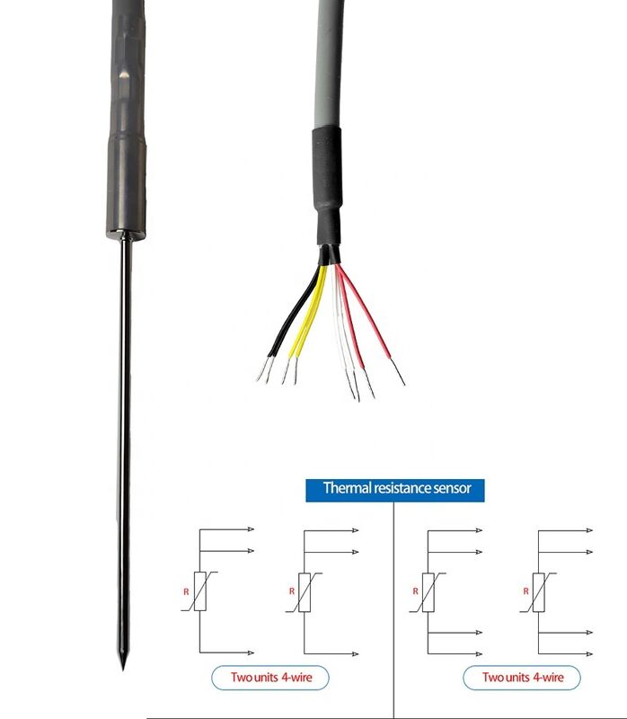 Fermentação por esterilização com sensor de temperatura RTD Pt100 de 2 fios e alta precisão com ponta de agulha
