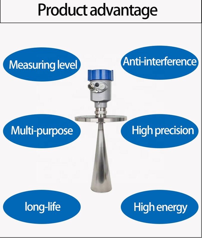 High Frequency radar Level Meter Material Putty Powder Block Material Cement Coal Granary River Lake Liquid Level Sensor