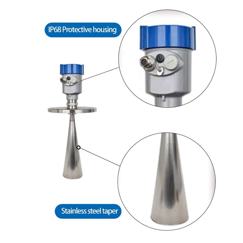 High Frequency radar Level Meter Material Putty Powder Block Material Cement Coal Granary River Lake Liquid Level Sensor