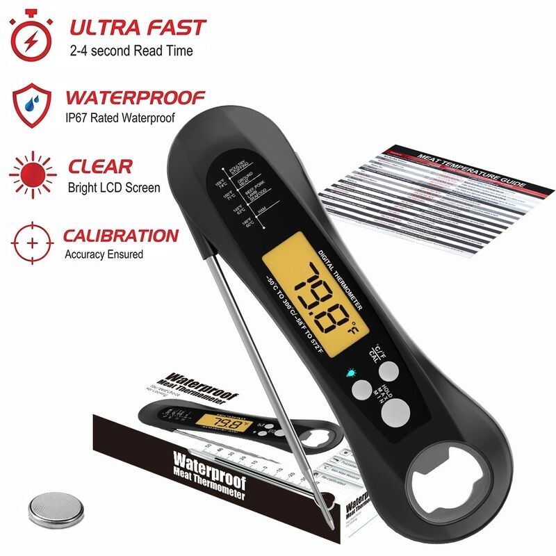 Super Household Thermometers Fast Reading Food BBQ Thermometer Digital Cooking Thermometer with Inside Magnet Temperature Sensor