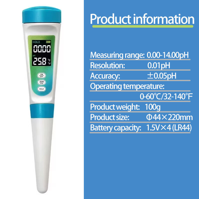 High Accuracy 0.1 pH Sensor Meter with LCD Display and Customizable OEM ODM Support for Laboratory Use