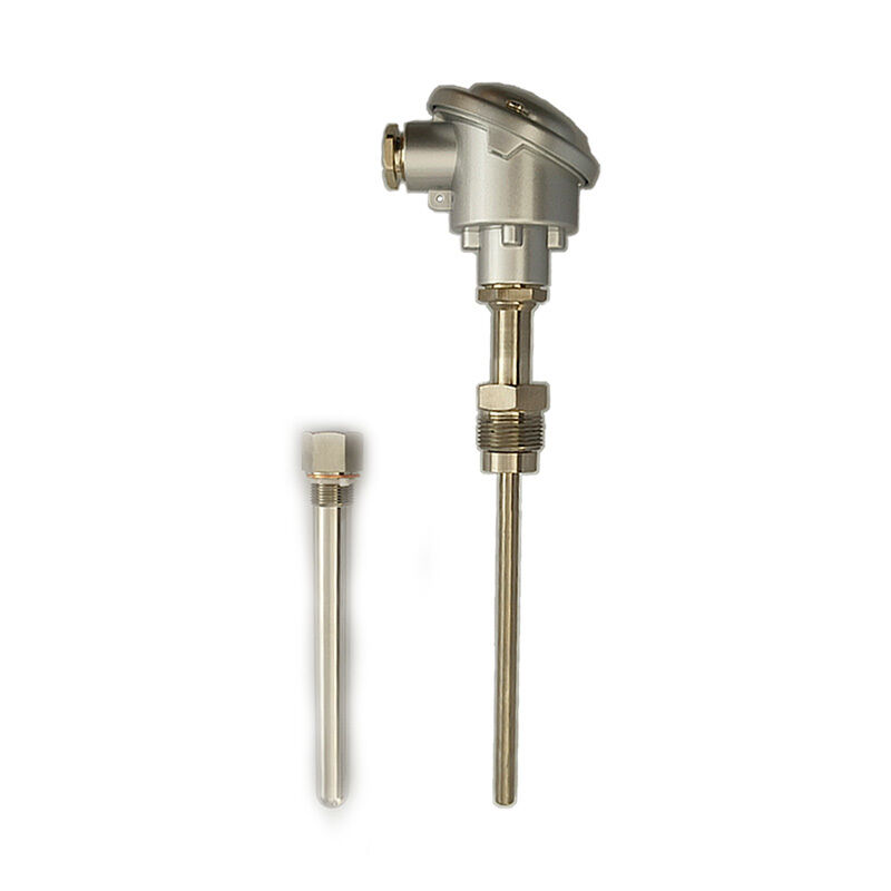 High Precision Pipe Temperature Sensor with Threaded Installation for -196 to 450℃ Range