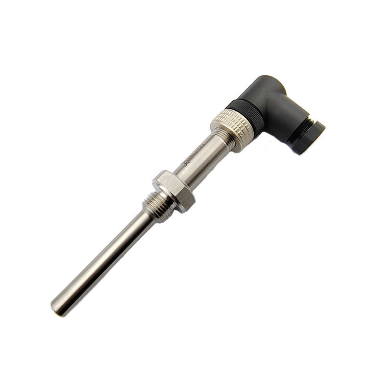 Pt100 RTD temperature sensor with M12 connector and quick-install interface for process control